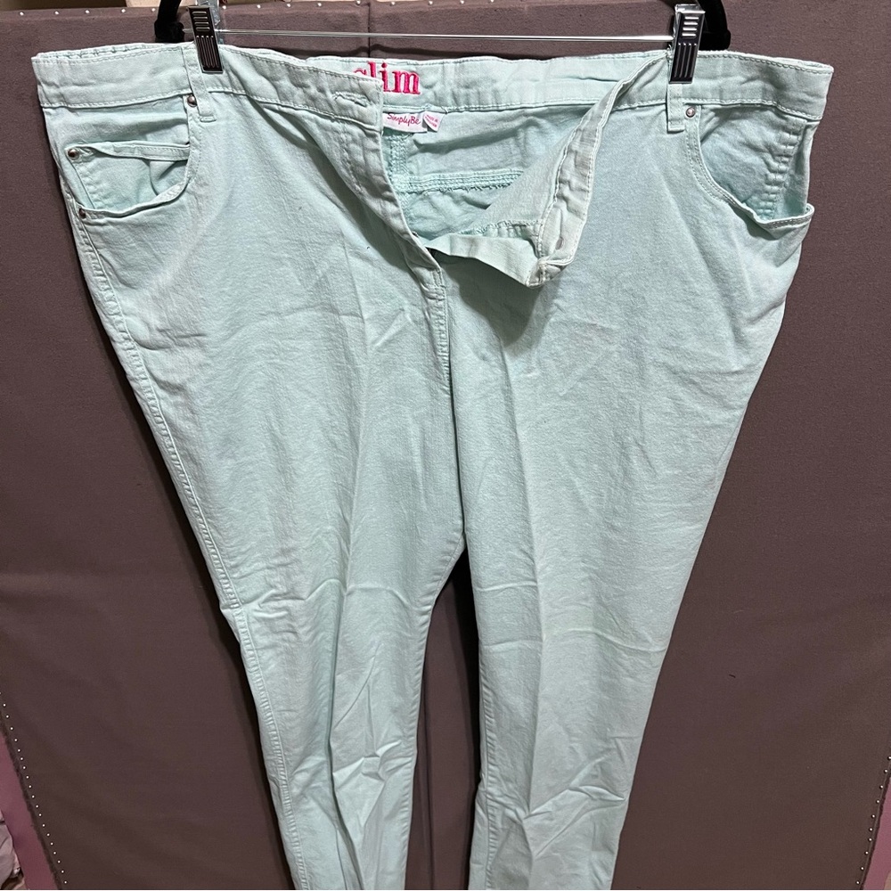 Simply Be Mint Green Women  Skinny Jeans Lot 8